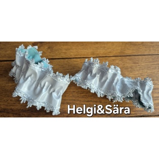 Helkiv käepael pitsilise äärega- hall